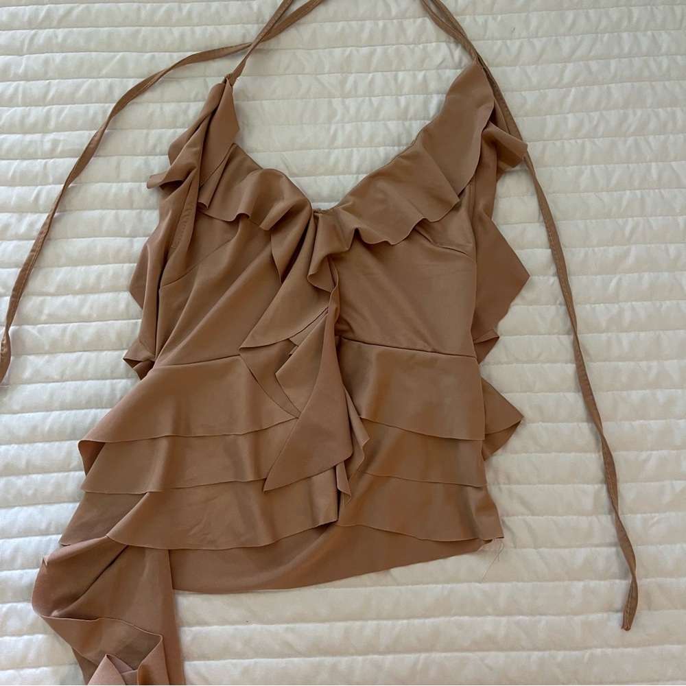 Tiered Ruffle Halter Top